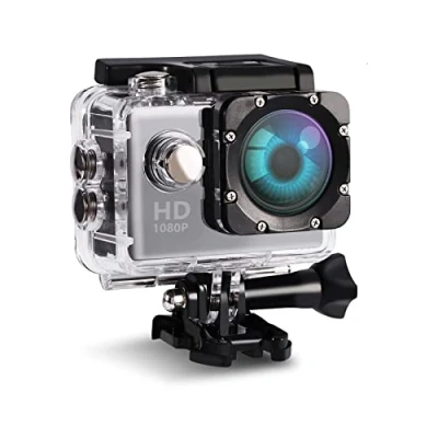 Image of Mini Sports DV Camera, 1080P Full HD LCD Waterproof Action Camera 30m Outdoor Sport Camcorder with Mounting Accessories Kits (Black)