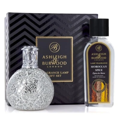 Image of ASHLEIGH &amp; BURWOOD Twinkle Star Gift Set Hand Crafted Lamp Moroccan Spice Fragrance 250ml