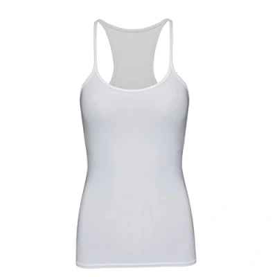 Image of Crazy Chick® Girls Microfiber Vest Top Children Plain Stretch Fancy Party Wear Tops Age 5 12 Years (9 10 Years, White)