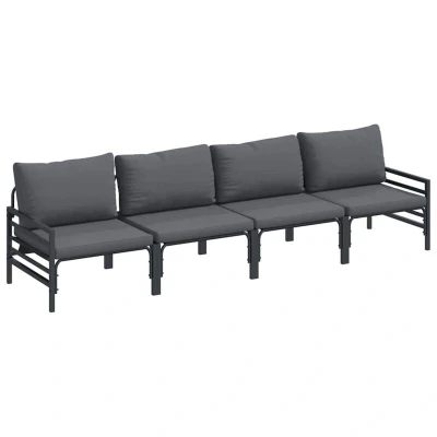 Image of Garden Sofa Set 4 pcs Anthracite Steel vidaXL