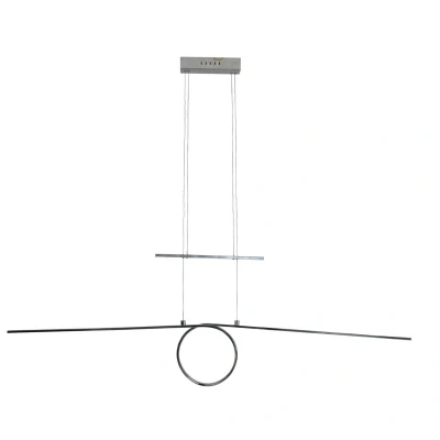 Image of Loop Line LED Bar Pendant Ceiling Light Chrome 3000K