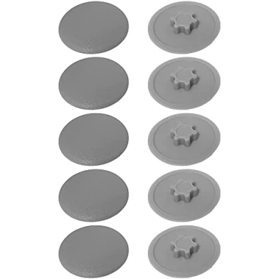 Image of cyclingcolors 10x Screw caps Covers TORX Head Push fit Furniture Quality Plastic Cap, Gray T15 12mm