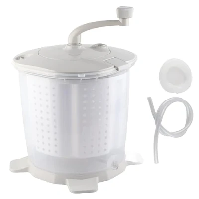Image of Portable Washing Machine, Hand Cranked Manual Non Electric Clothes Washer And Spin Dryer with Dehydration Basket Pads, Underwear Laundry for Dorms, Apartments