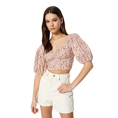 Image of Trendyol Women Fitted Basic Sweetheart Knitted Blouse