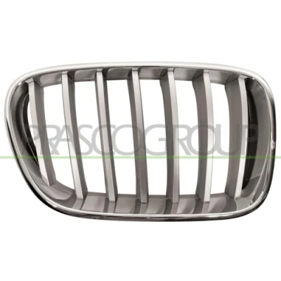 Image of 51117237422 Radiator Grill PRASCO BM8042013 Right Titanium, chrome BMW: X3