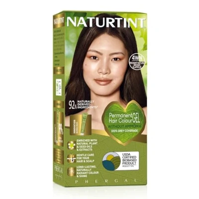 Image of Naturtint Permanent Hair Colour Gel 4WN Radiant Nature Brown Glamour, Plant Enriched, Ammonia Free, Long Lasting Grey Coverage and Colour, Nourishment Protection