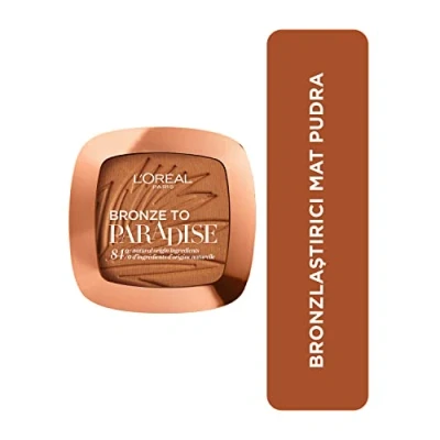 Image of L&#039;Oreal Paris Bronzer Back To Bronze Matte Bronzing Pressed Powder, Shimmer Free, Medium, Compact Case