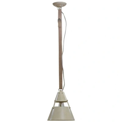 Image of Industrial Dome Ceiling Pendant 40W E27 SSand Metal, Beige Belt