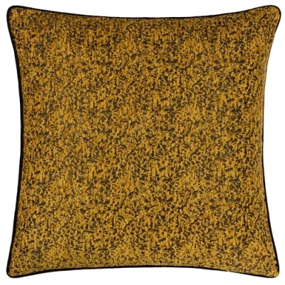 Image of Paoletti Galaxy Chenille Piped Cushion Cover Gold Size 50 cm x