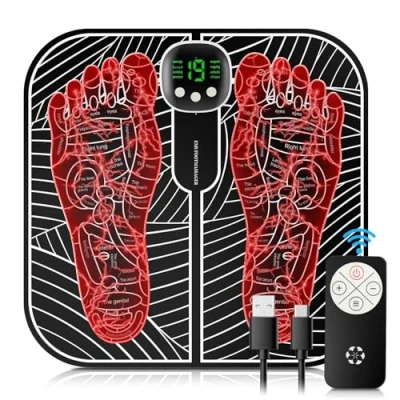 Image of Genkigold EMS Foot Massager for Neuropathy: Plantar Fasciitis Massager, Pain Relief and Circulation Improvement Muscle Relaxation