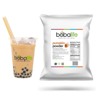 Image of Bobalife Pumpkin Bubble Tea Powder (1kg) 20 30 Servings (Variable Serving Size) Premium &amp; Authentic Ingredients Vegan Gluten Free