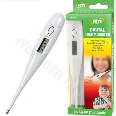 Image of Digital Thermometer Medical LCD Audible Alarm Baby Adult Oral Ear Body Arm Fever 41117C