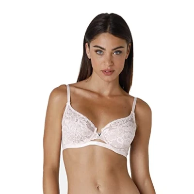 Image of Lovable Women&#039;s Wired Anniversary Lace Underwired Bra, Powder, 36B
