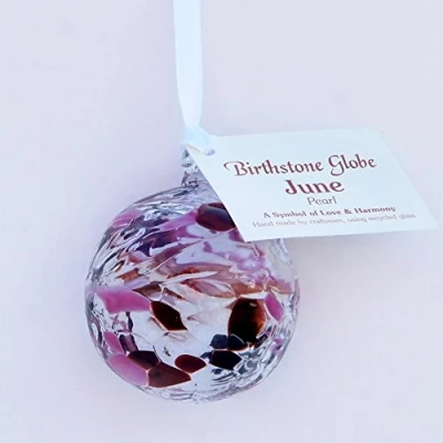 Image of June Birthstone Pearl Friendship Globe Small