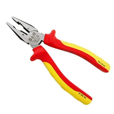 Image of S&amp;R VDE Combination Insulated Pliers 180mm 1000V Universal Pliers, Tested Series Engineers
