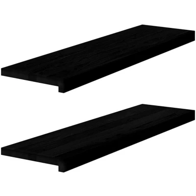 Image of vidaXL Window Sills 2 pcs Dark Brown 90x25x2 cm Solid Wood Oak