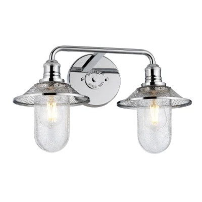 Image of Hinkley Rigby 2 Light Wall Polished Chrome IP44