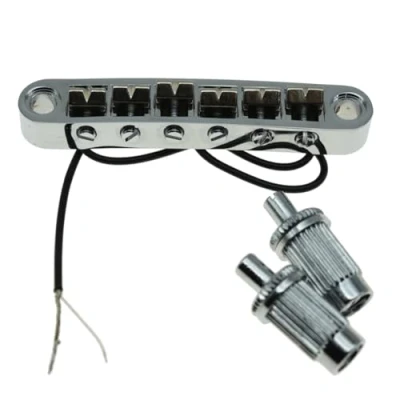Image of KAISH LP Tune o Matic Piezo Bridge Pickup Guitar for Epiphone Les Paul/SG/ES/Dot Chrome