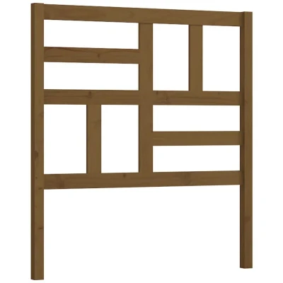 Image of vidaXL Bed Headboard Honey Brown 96x4x104 cm Solid Wood Pine
