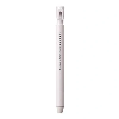 Image of Kutsuwa HiLiNE Pen Zikeshi, an eraser dust sticks to the magnet, White Body, Core(RE037WH)