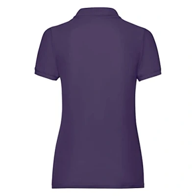 Image of Fruit of the Loom Womens Lady Fit 65/35 Short Sleeve Polo Shirt (S) (Purple)