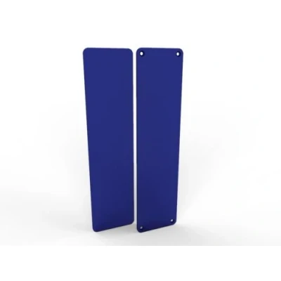 Image of Door Push Finger Plate Protector Acrylic Panel with Screw Holes (300x75mm, Translucent Blue)