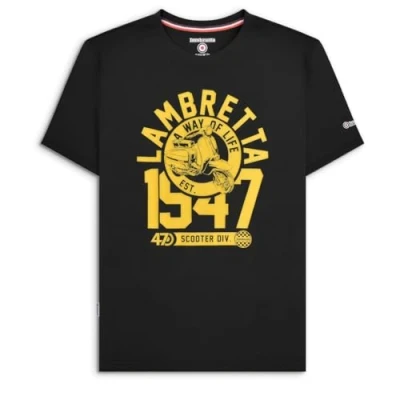 Image of Lambretta Mens Tee Black/Gold M