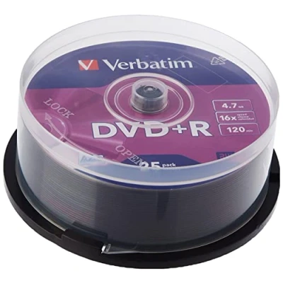 Image of Verbatim DVD+R 16x 4.7GB Spindle (25 Pack)
