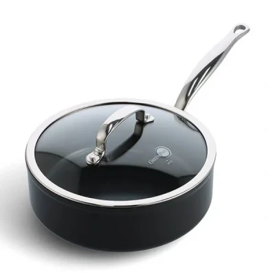 Image of GreenPan Barcelona Pro Aluminium Non Stick 24cm/3.4L Saute Pan with Lid