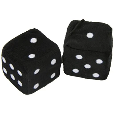 Image of Sumex DADOS20 Car Hanging Furry Dice, Black, 7 x cm