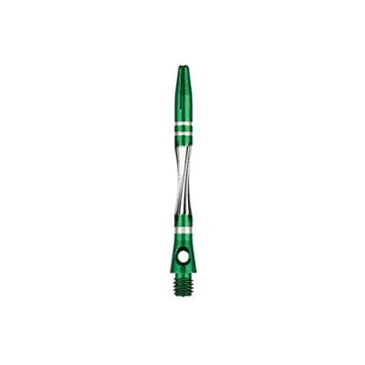 Image of Unicorn Twist Dart Shafts Aluminium Medium 44.8 mm Green 3 Stems