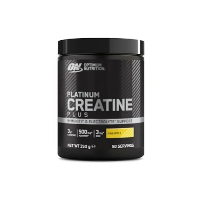 Image of Optimum Nutrition Platinum Creatine Plus, Advanced Food Supplement to Increase Power and Performance, with Aquamin Magnesium for Electrolyte Balance, Pineapple Flavour, 50 Servings, 350 g