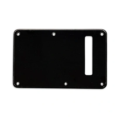 Image of VANSON Premium Quality Tremolo Cover Backplate to fit Fender USA, MEX Stratocaster Strat (1 Ply, Gloss Black)