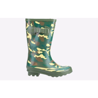 Image of Cotswold Childrens Unisex Innsworth Wellington Waterproof Junior Green Size UK 9 Kids