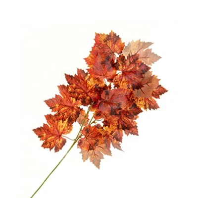Image of FloristryWarehouse Faux Silk Autumn Leaf Spray 60cm/24 Inches Orange Brown