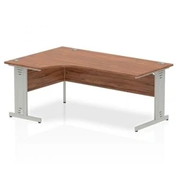 Image of Impulse Cable Managed 1800 Left Hand Crescent Desk Walnut Re