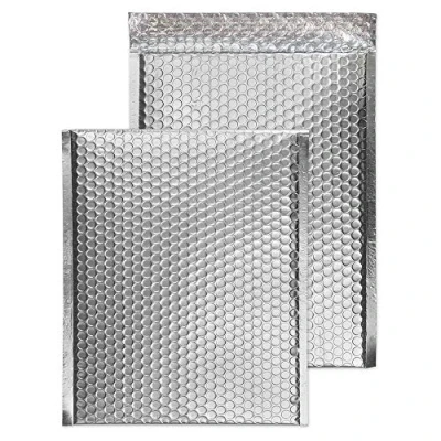 Image of Blake Envelopes Purely 324 x 230 mm Format C4 matelassées à bulles et Patte autocollante Chromé brossé Lot de 100 enveloppe