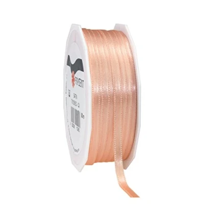 Image of C.E. Pattberg SATIN apricot gift ribbon, 55 yards for Wrapping Gifts, 0.24 inches width, Ribbon Decorating &amp; Crafting, Decorative every occasion