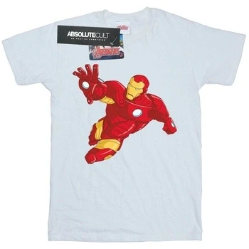 Image of Marvel Boys Iron Man Simple T Shirt 5 6 Years White