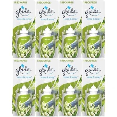 Image of 8 x Glade Sense and Spray Refill 18ml Muguet (Lily of the Valley)