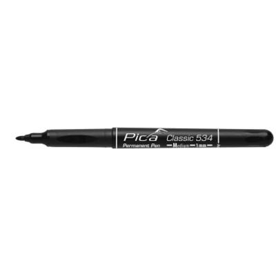 Image of Pica 534 46 Classic Permanent Black Marker Medium Tip Pen Fast Drying