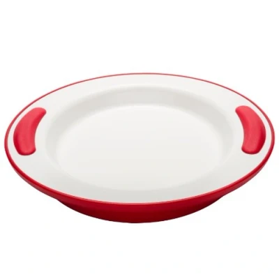 Image of NRS Healthcare Red/White Soft Grip keep Warm Thermo Plate