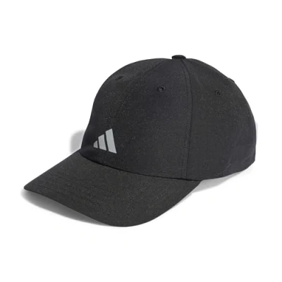 Image of adidas Unisex Running Essentials AEROREADY Six Panel Baseball Cap, Black/Matte Silver, L