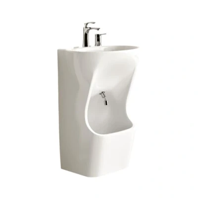 Image of Durovin Bathrooms Wudu Washbasin with Foot Washing Space Ideal for Wudu, Hand, Face, &amp; Worship Supplies 580x860x450mm(WxHxD)