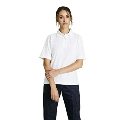 Image of UC106 White Large 220GSM Ladies Poloshirt
