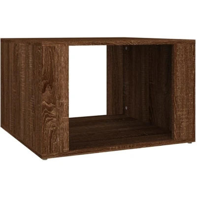 Image of vidaXL Bedside Table Brown Oak 57x55x36 cm Engineered Wood
