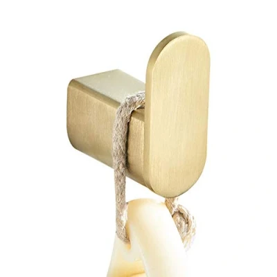 Image of WOMAO Brushed Gold Towel Hook，Bathroom Coat Hook Bath Command for Hanging Clothes Kitchen Toilet SUS 304 Stainless Steel Robe Wall Mounted