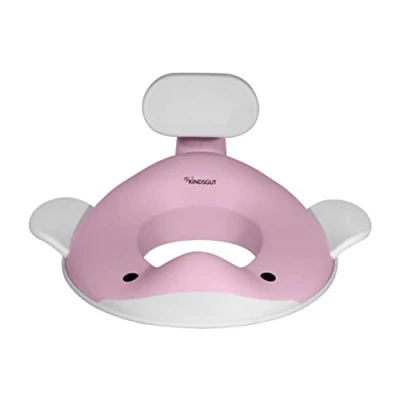 Image of Kindsgut Toilet seat Whale for Children, Child Friendly Design, in Discreet and Modern Colours, Free from Harmful substances Suitable Delicate Pink