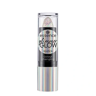 Image of essence glimmer glow lipstick, transparent, colour matching, natural, shiny, vegan, oil free, alcohol preservative pack of 1 (3 g)