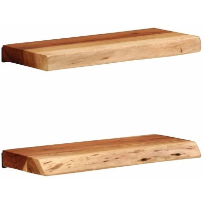 Image of vidaXL Wall Shelves 2 pcs 40x20x3.5 cm Solid Wood Acacia